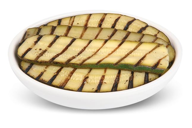 Gegrillte Zucchini in Sonnenblumenöl