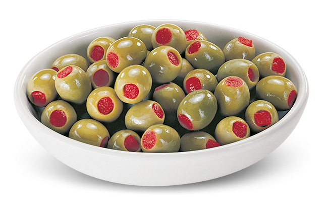 Olives Vertes Farcies Au Poivron