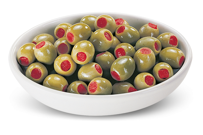 Olive Verdi Farcite con Peperone