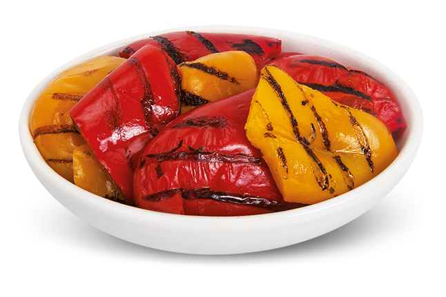 Grilled And Chopped Peppers in Sunflower Oil