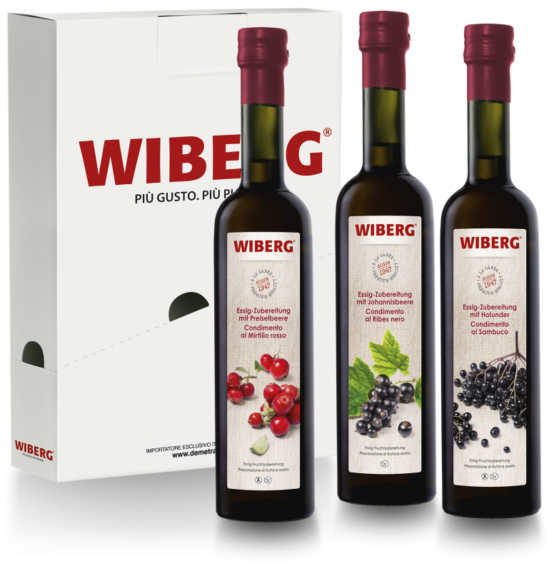 Trio Condiments Vinegar-Fruits ( Lingonberry, Blackcurrant, Elderberry)