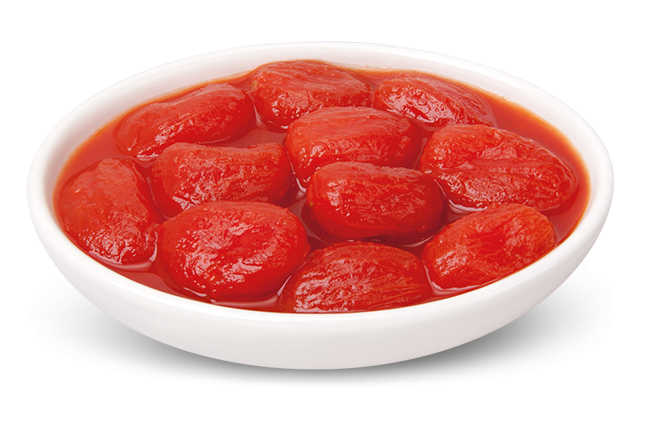 Tomates Datil Rojo Entero Sin Piel en Jugo