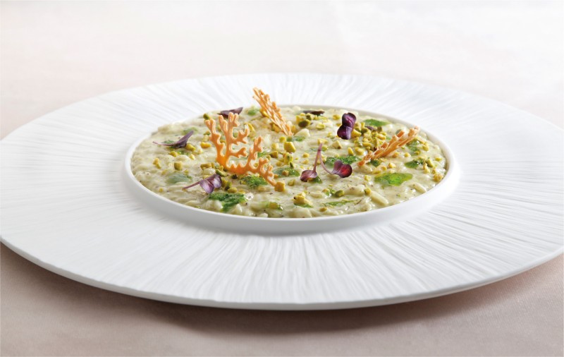 Risotto all’oro verde e basilico
