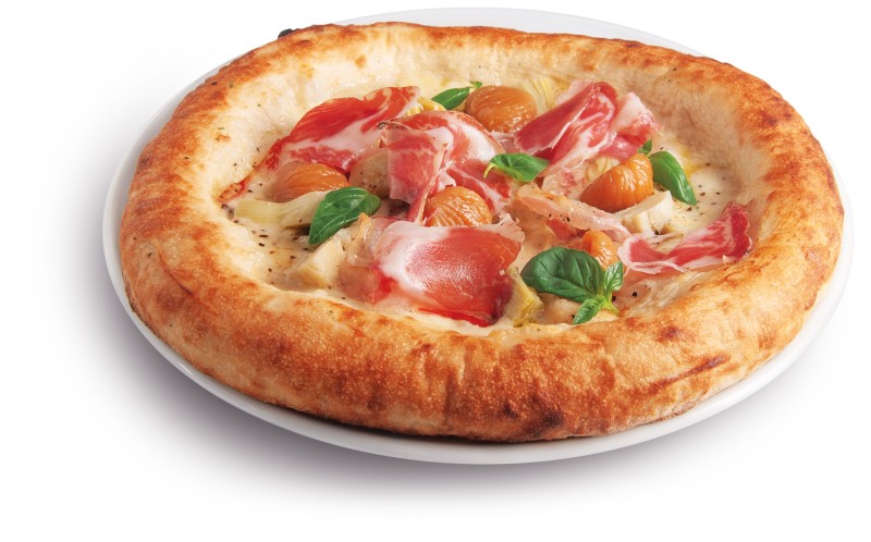 Pizza au pecorino et aux châtaignes