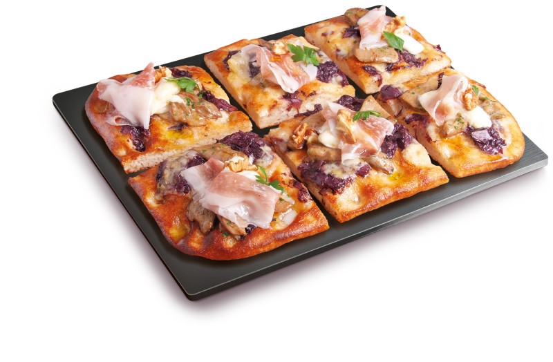 Pizza con radicchio e lardo